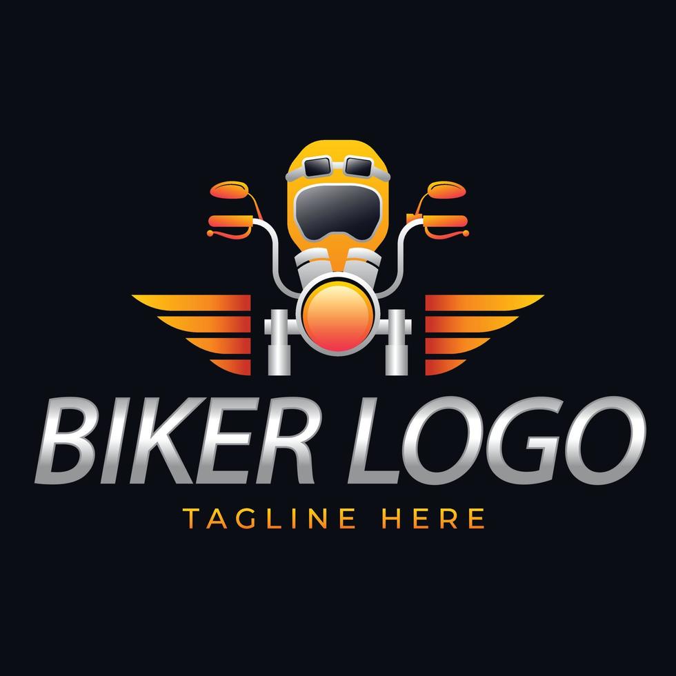 gradient bike logo template design vector