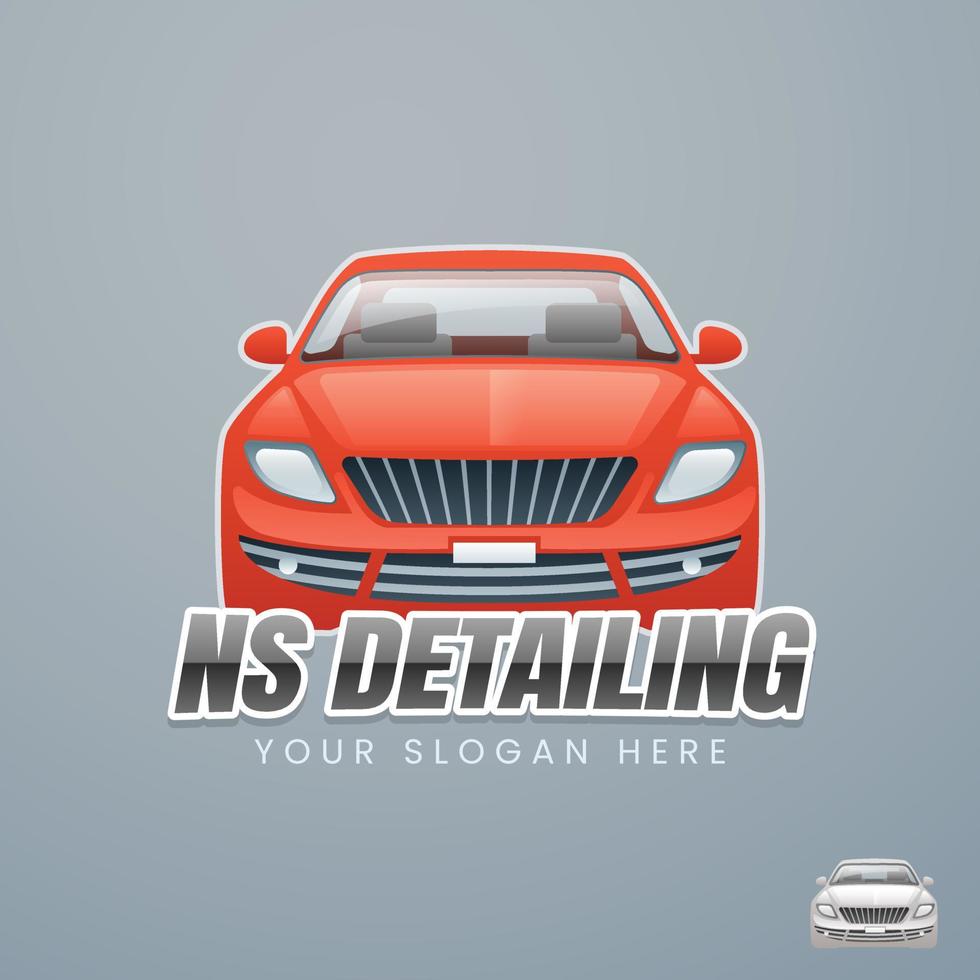 car wash detailing logo template design vector