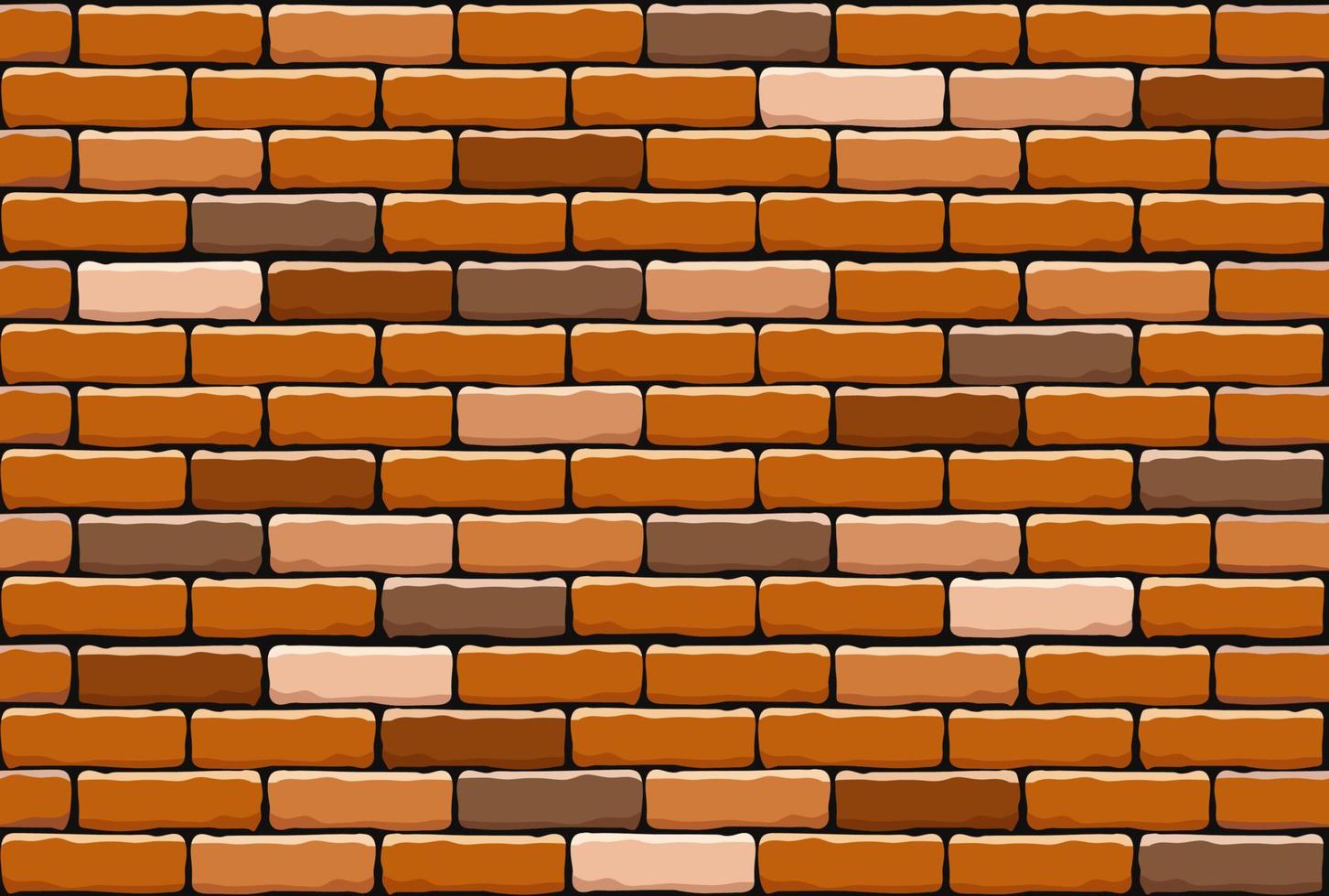 Seamless red brick wall texture. Vector background