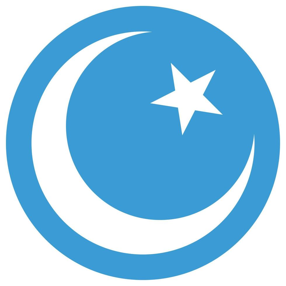 Ramadan icon for moon star. vector
