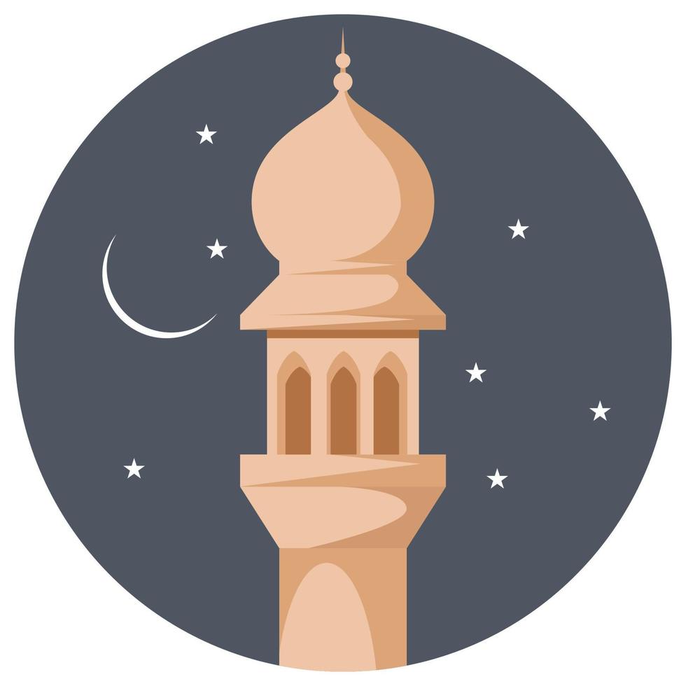 Ramadan icon for minar. vector