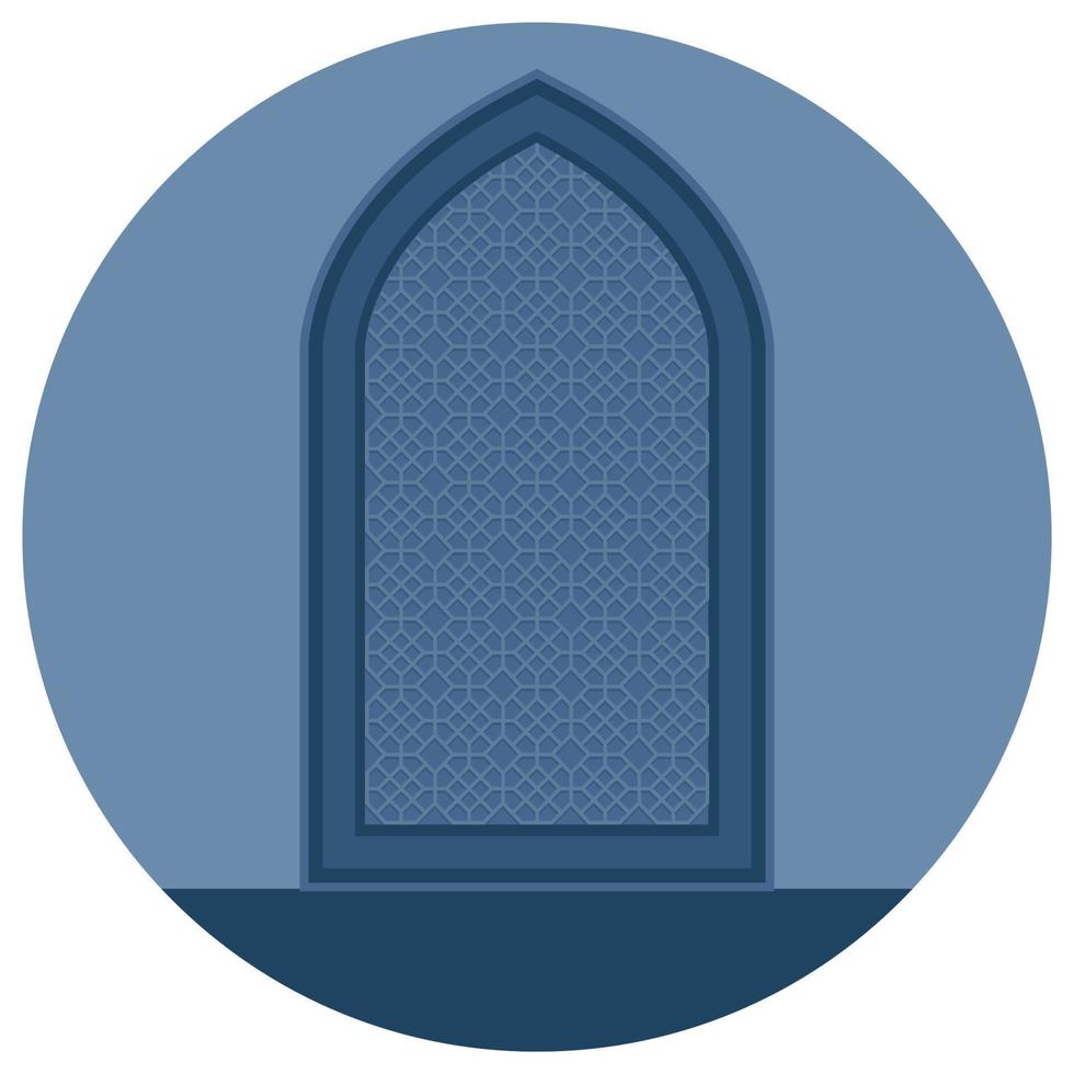 icono de Ramadán para la puerta de la mezquita. vector