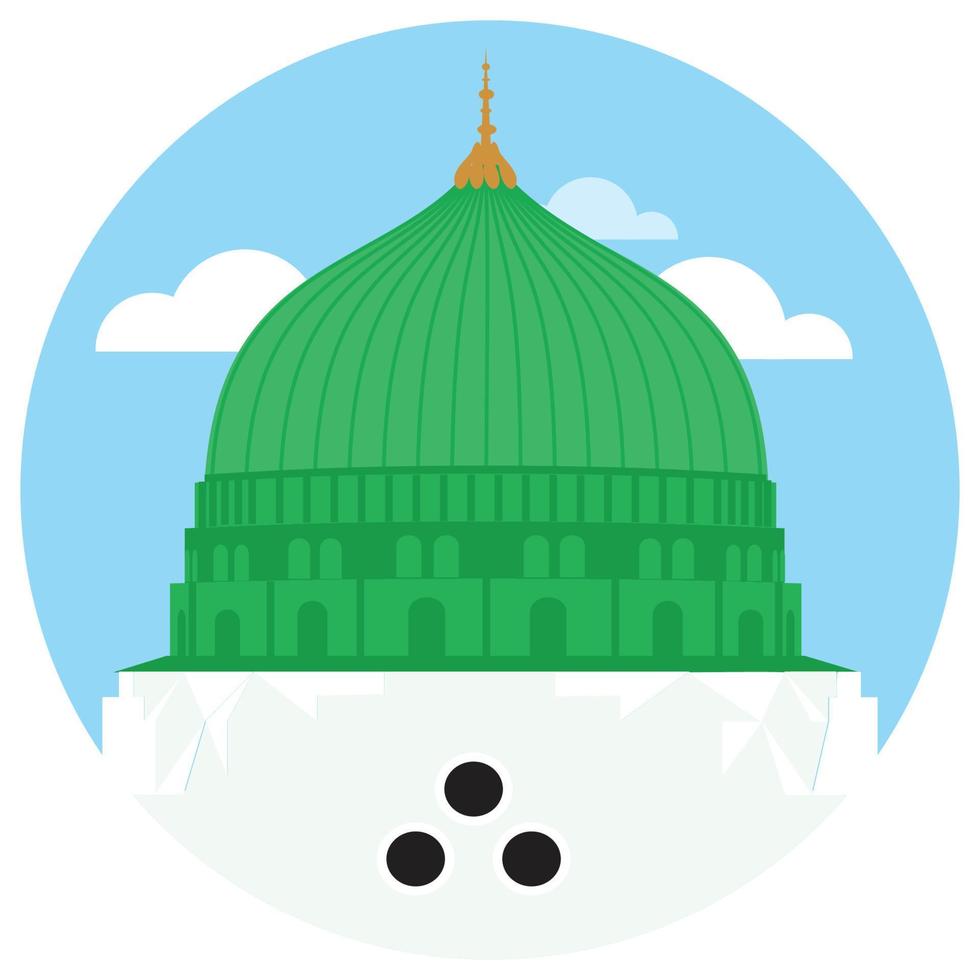 Ramadan icon for Madinah. vector