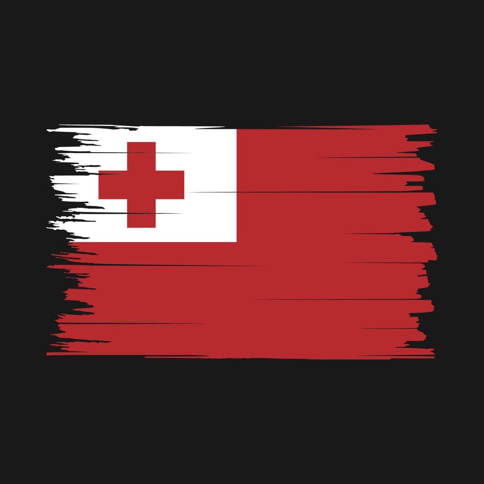 Tonga Flag Brush Vector