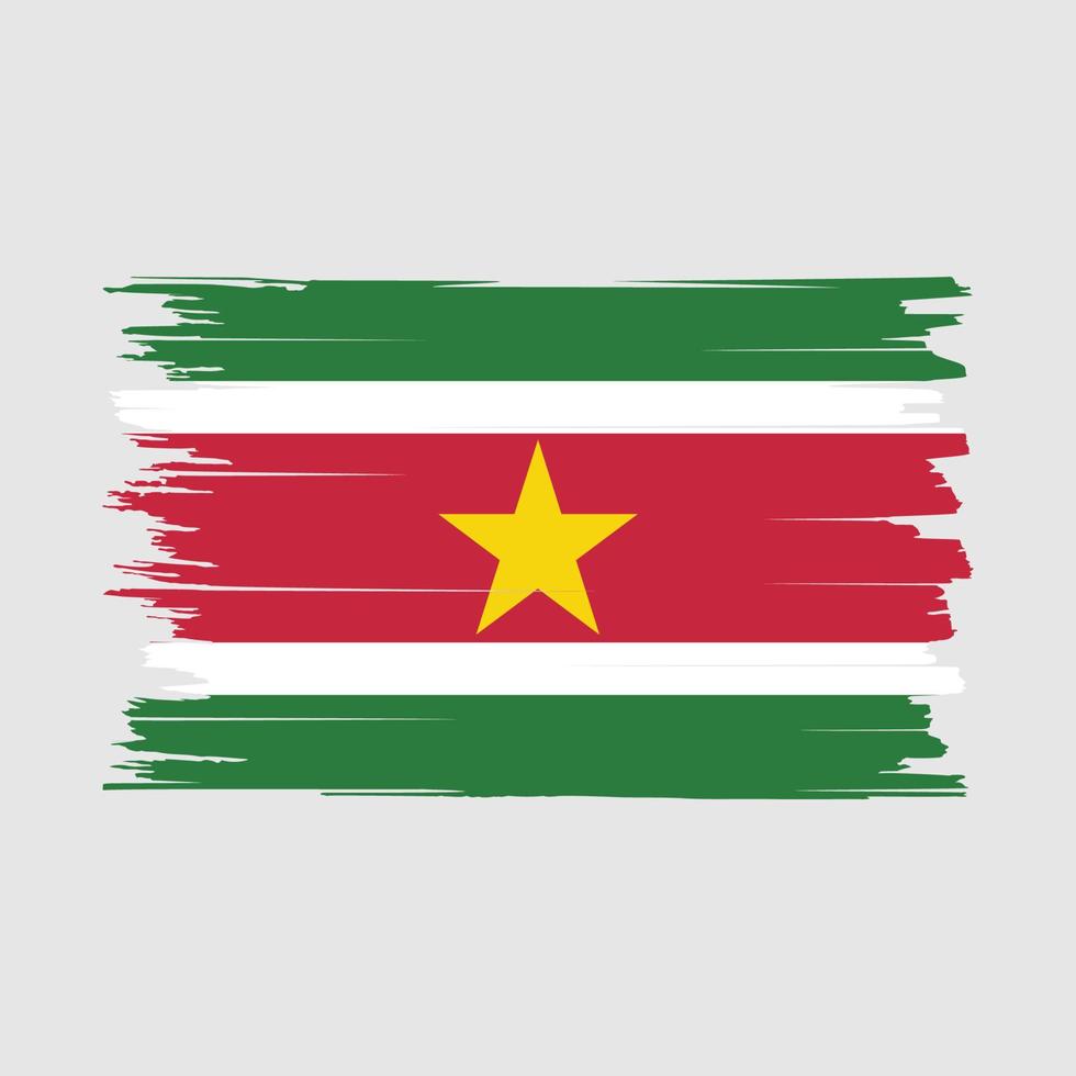 Suriname Flag Brush Vector
