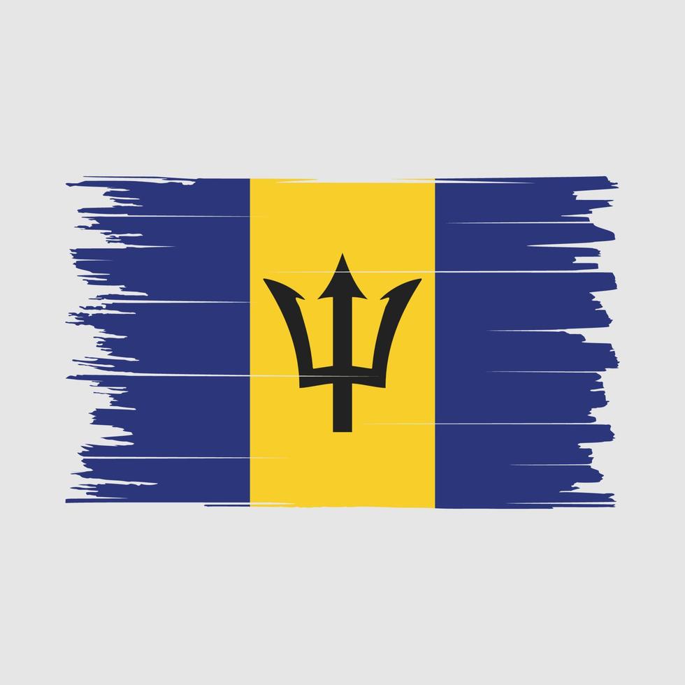 Barbados Flag Brush Vector