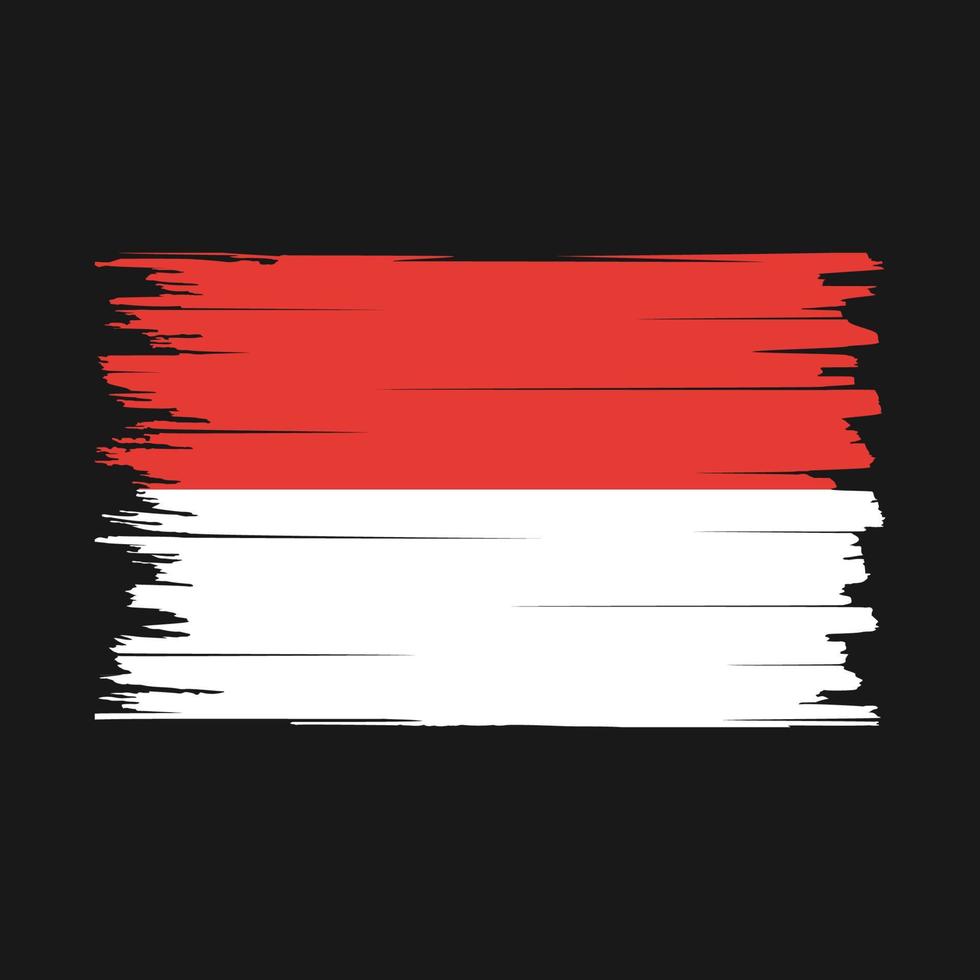 Indonesia Flag Brush Vector