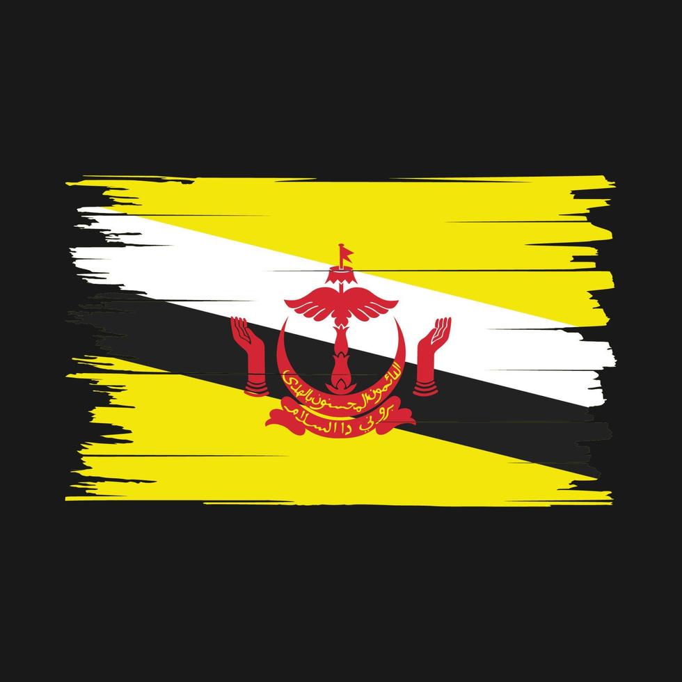 Brunei Flag Brush Vector