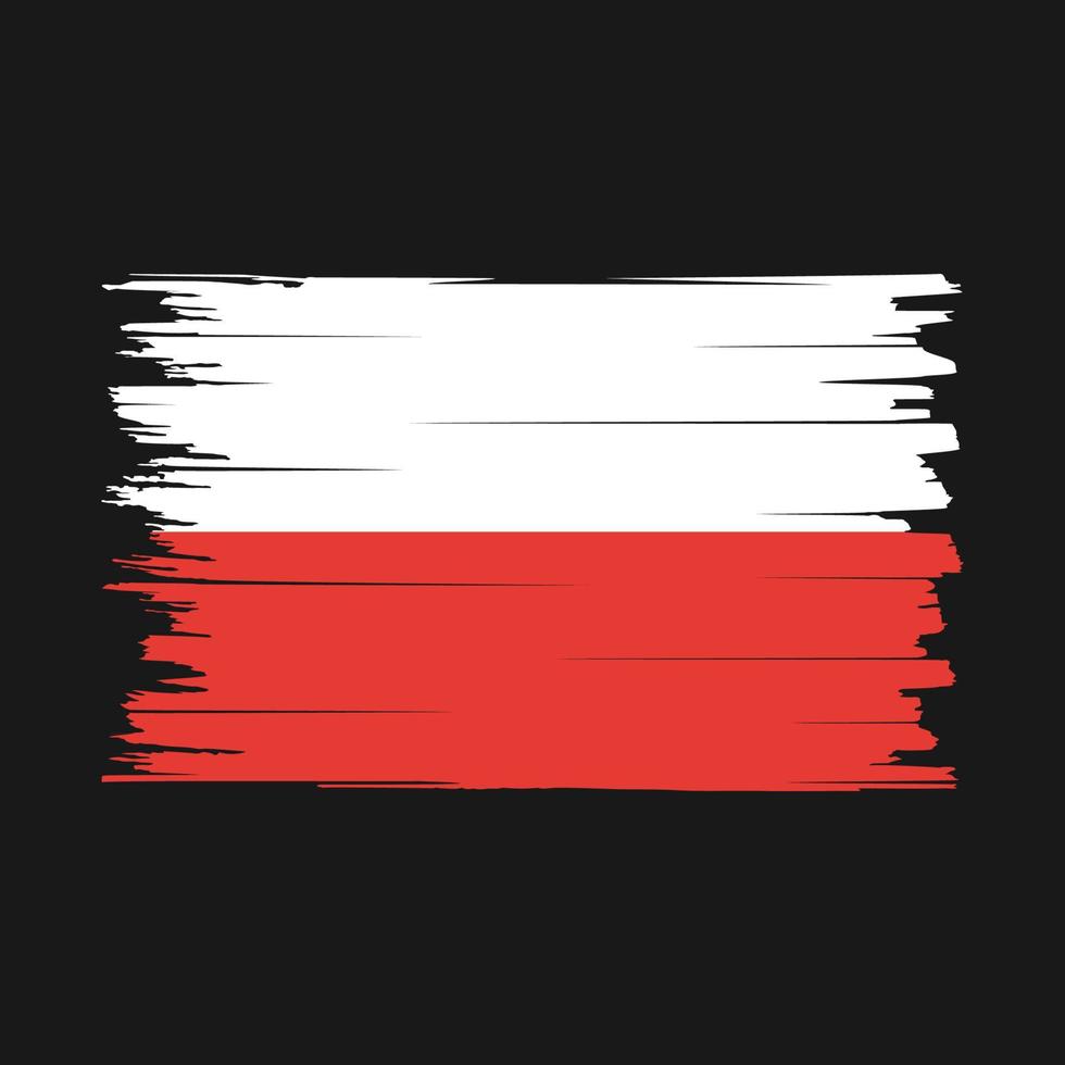 Poland Flag Brush Vector