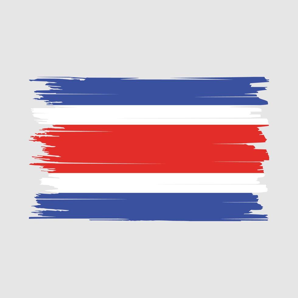 Costa Rica Flag Brush Vector