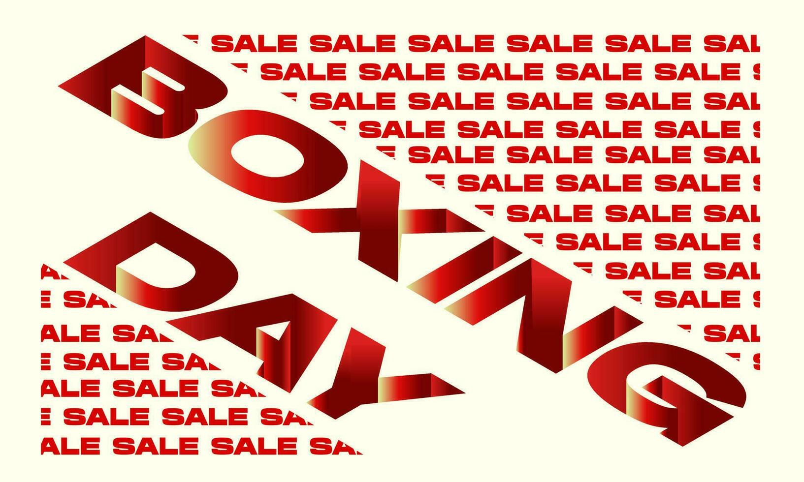 Boxing day vector illustration.Typography isometric style with sale background. For poster, banner, greeting card, social media