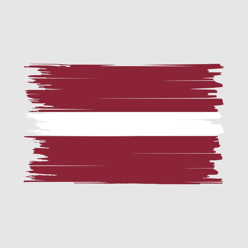 Latvia Flag Brush Vector