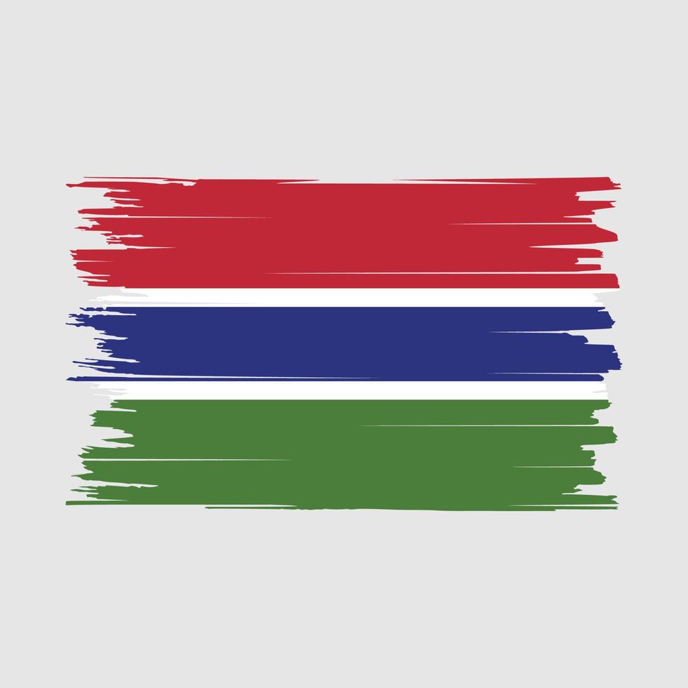 Gambia Flag Brush Vector