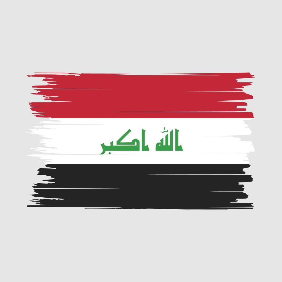 vector de pincel de bandera de irak