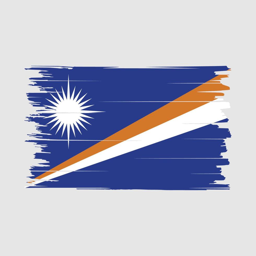 Marshall Islands Flag Brush Vector