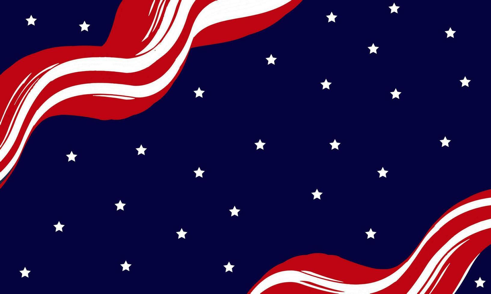 tema abstracto vectorial de américa con fondo de estrellas y fluido de onda de rayas vector