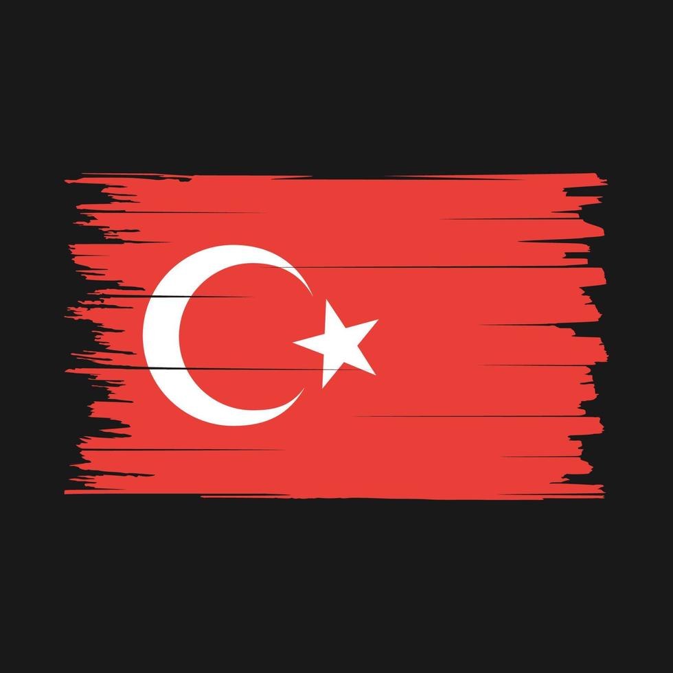 Turkey Flag Brush Vector