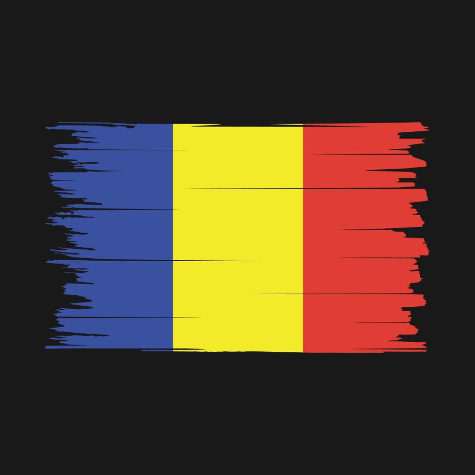 Romania Flag Brush Vector