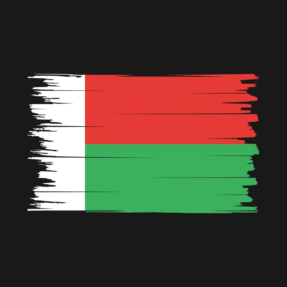 Madagascar Flag Brush Vector
