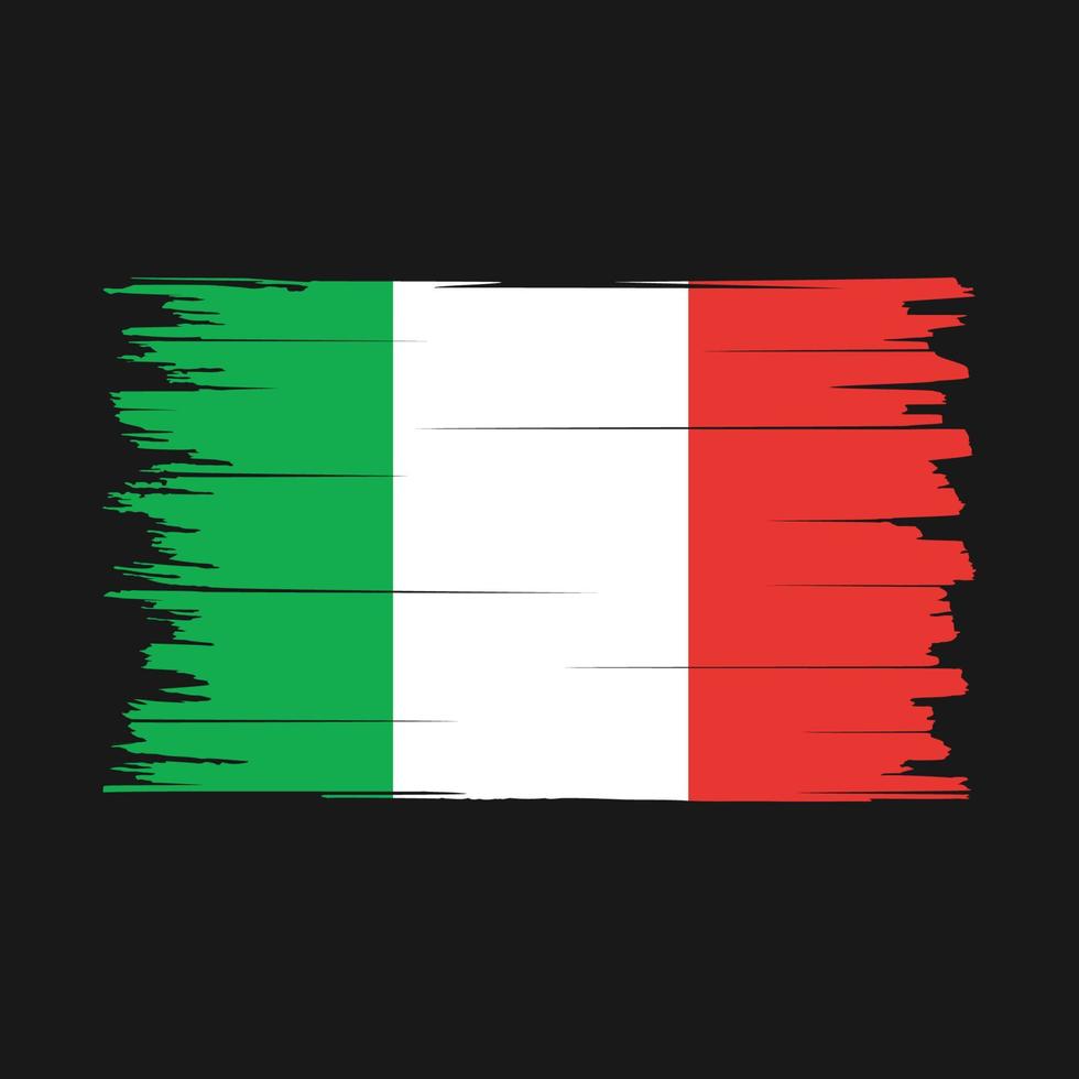 vector de pincel de bandera de italia