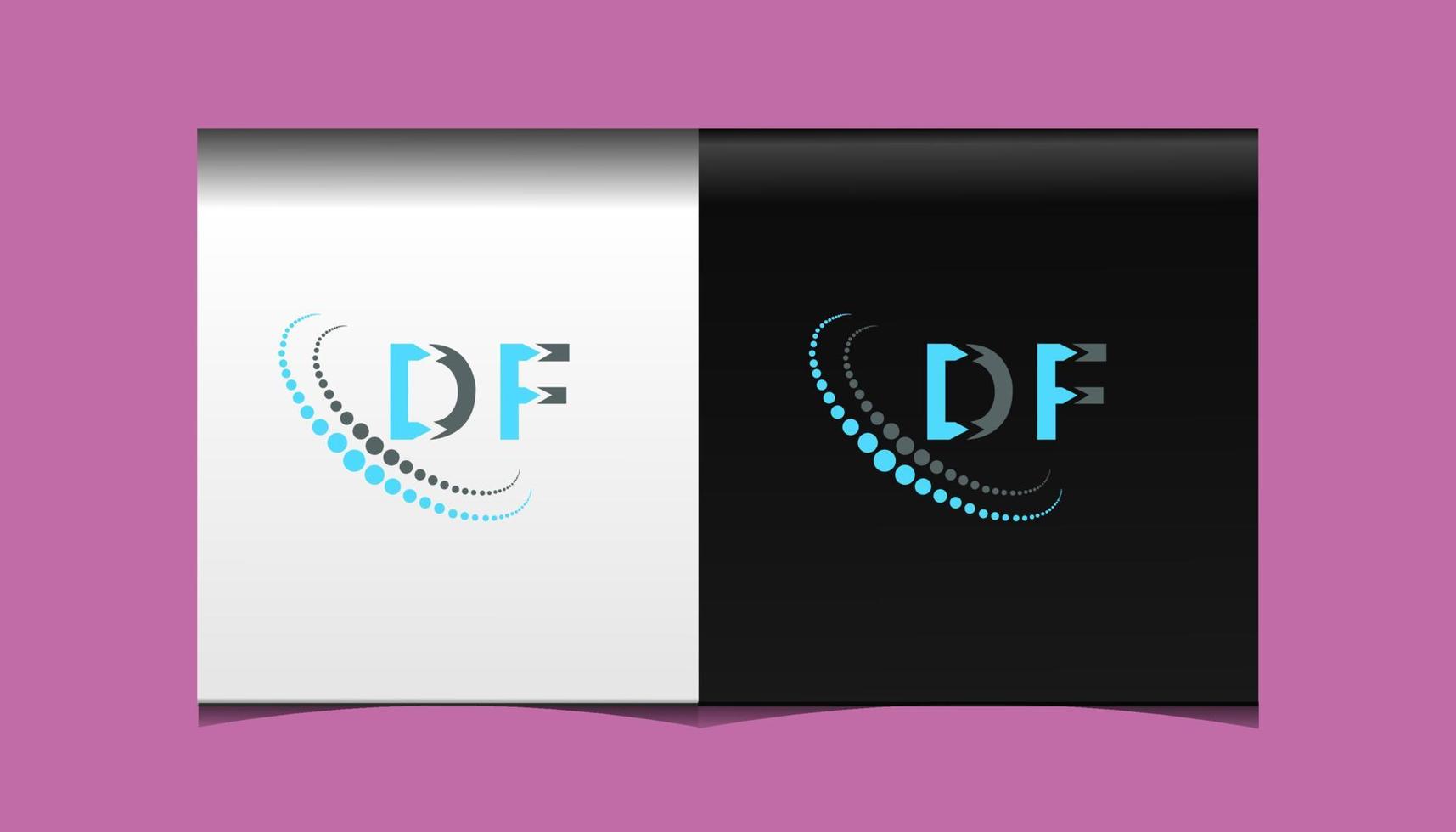 diseño creativo del logotipo de la letra df. df diseño unico. vector