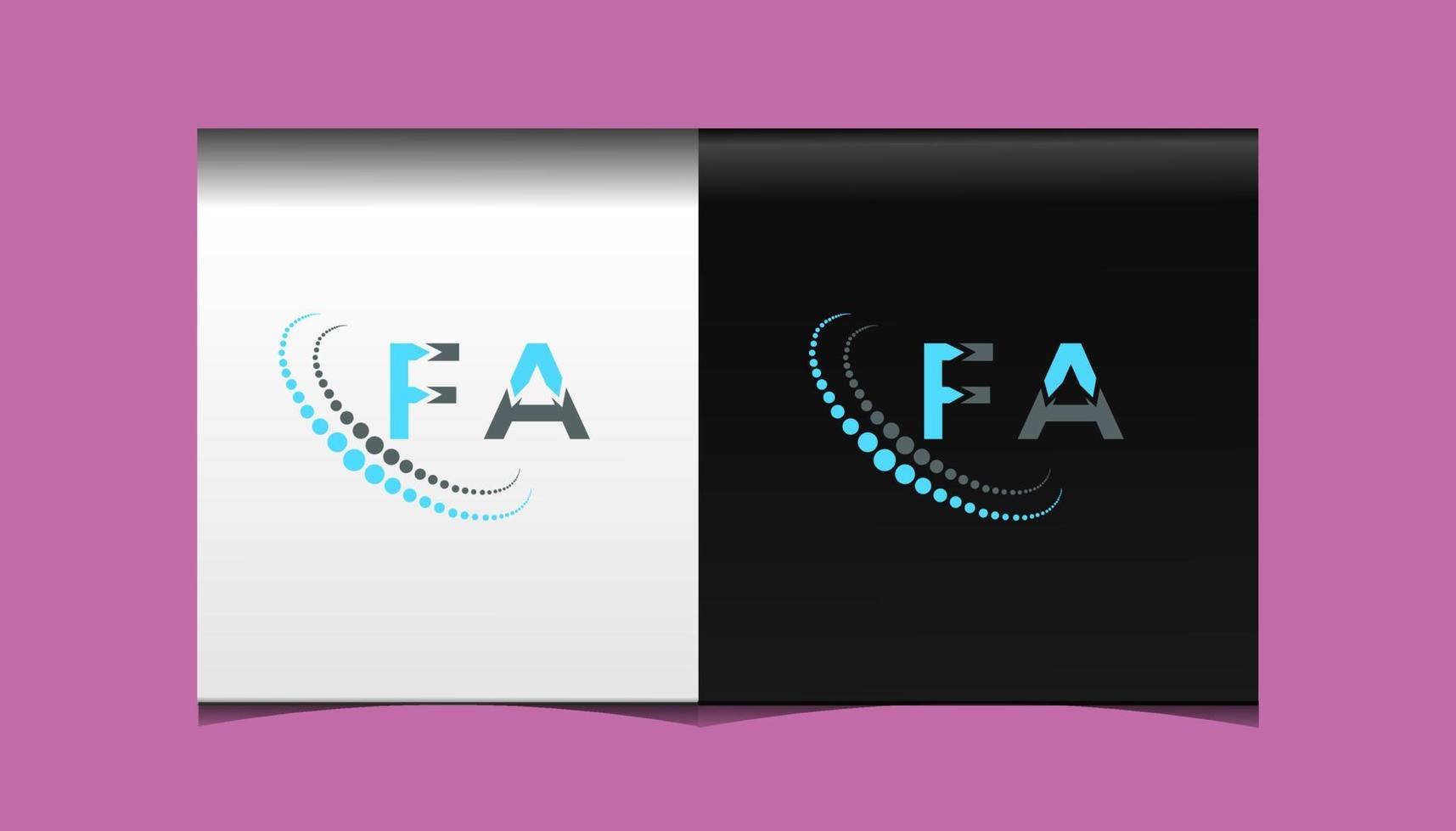 FA letter logo creative design. FA unique design. vector