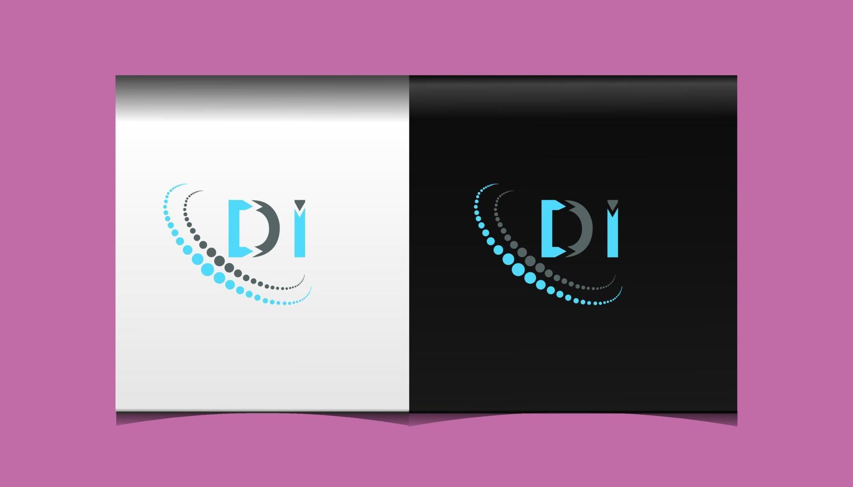 DI letter logo creative design. DI unique design. vector
