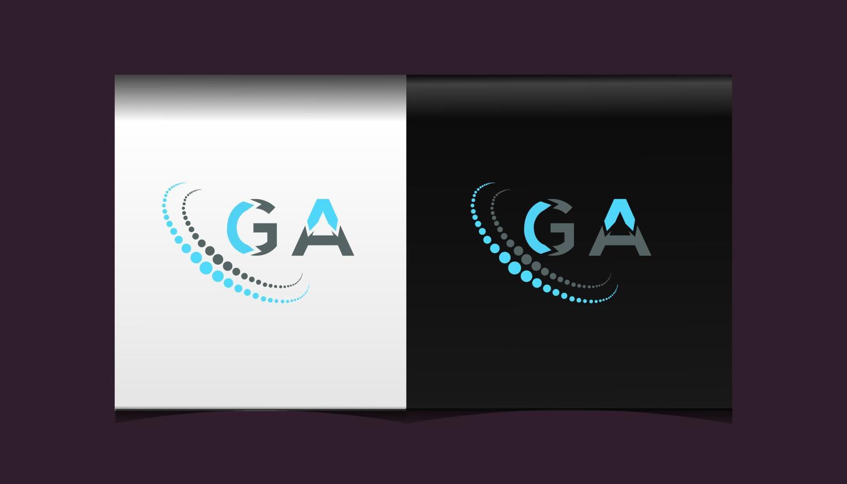 diseño creativo del logotipo de la letra ga. un diseño único. vector