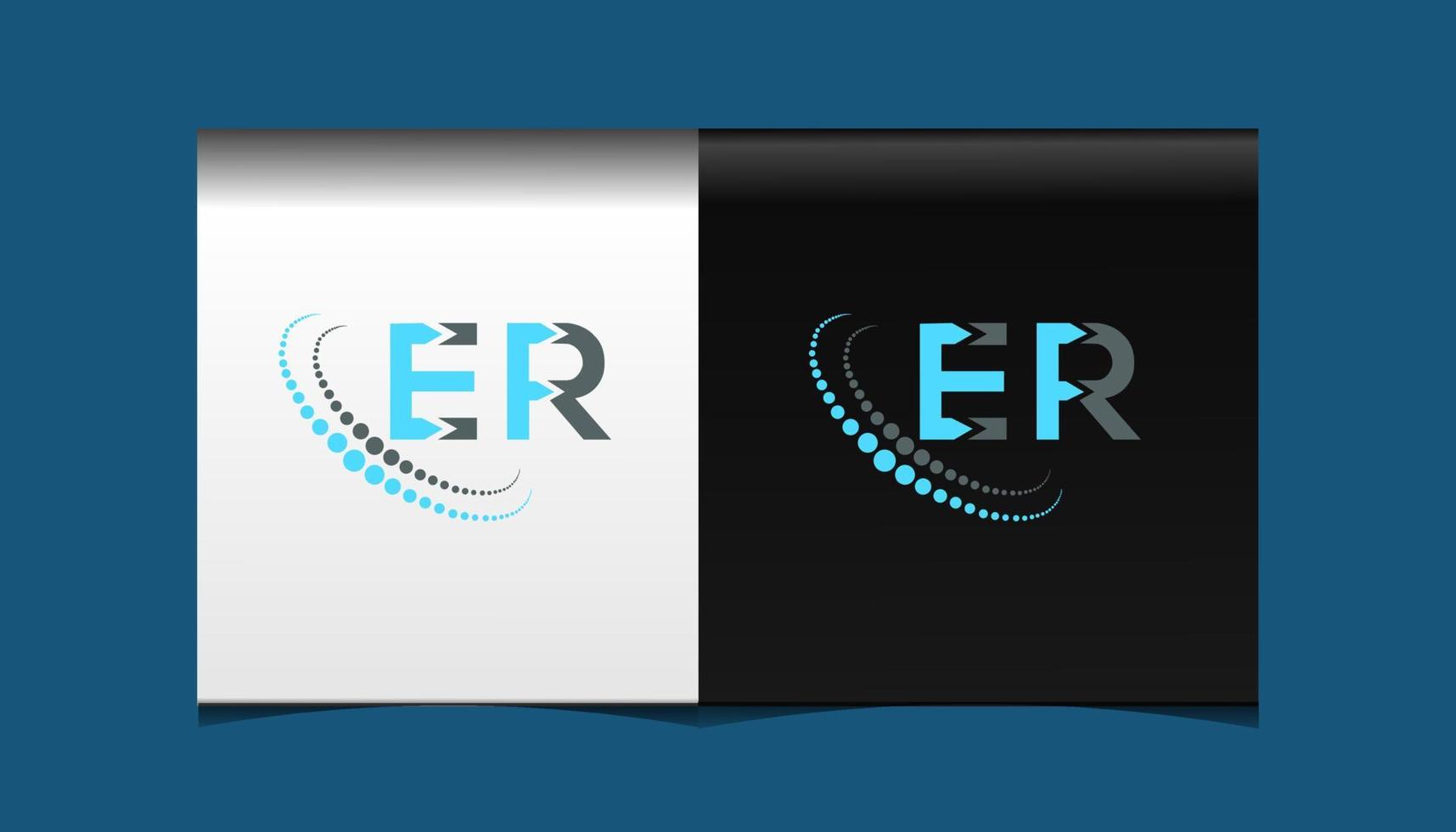 ER letter logo creative design. ER unique design. vector