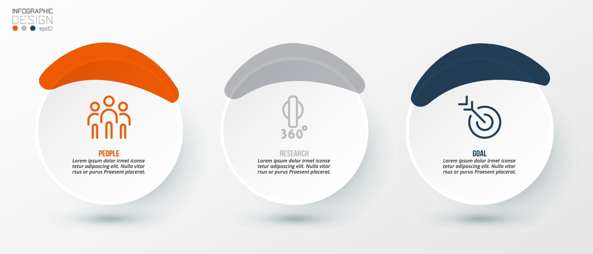 Infographic template business concept with option. vector