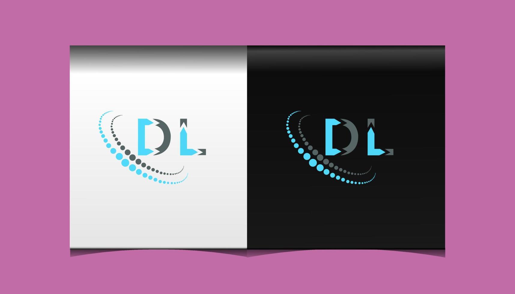DL letter logo creative design. DL unique design. vector