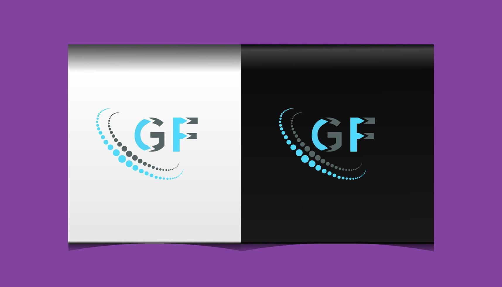 diseño creativo del logotipo de la letra gf. diseño único gf. vector