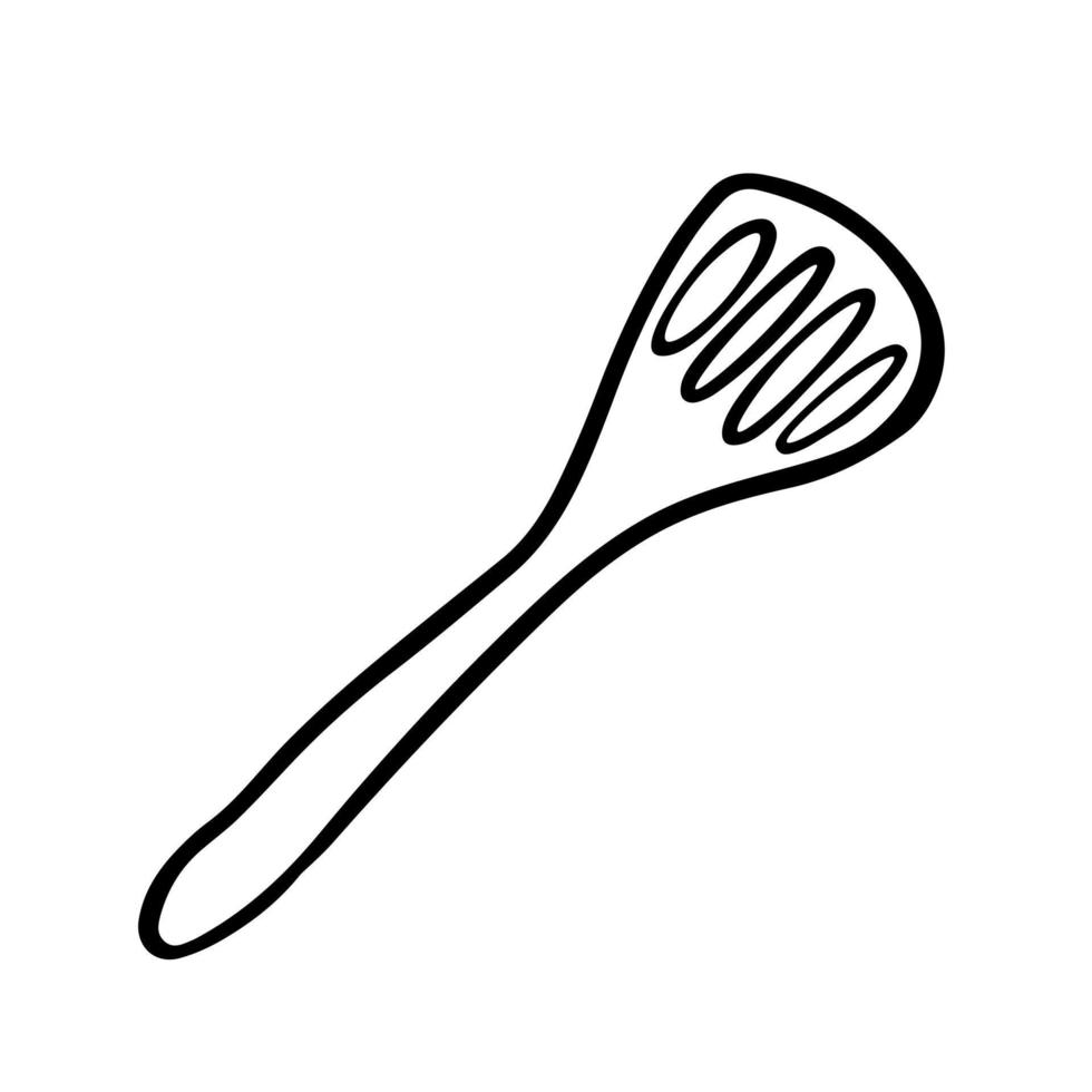 Doodle spatula. Kitchen tool hand drawn 15630001 Vector Art at Vecteezy