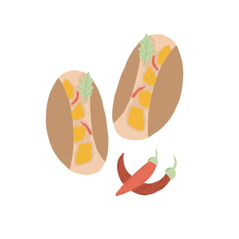 Fajitas Tortilla wraps with beef vector