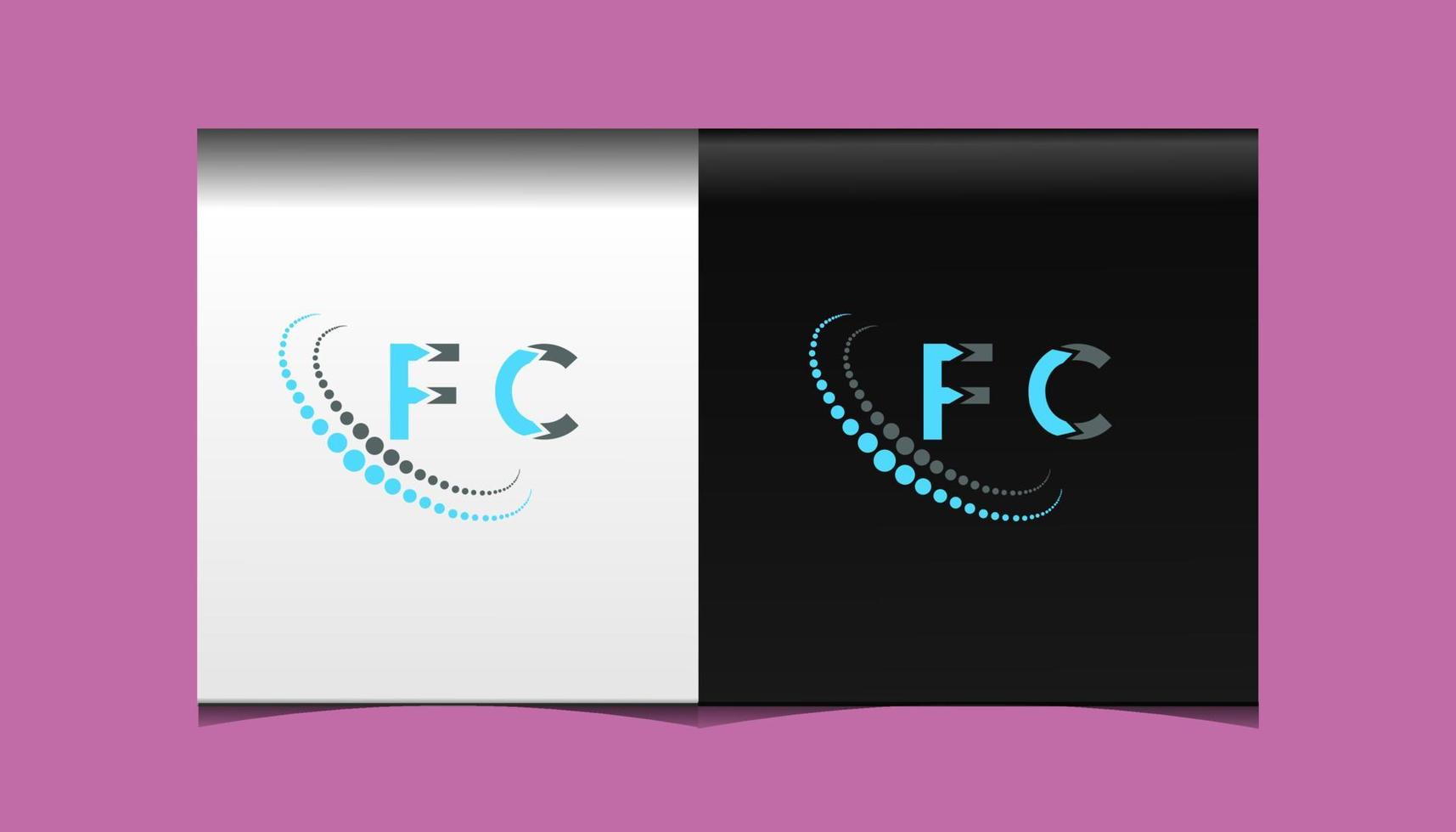 FC letter logo creative design. FC unique design. vector