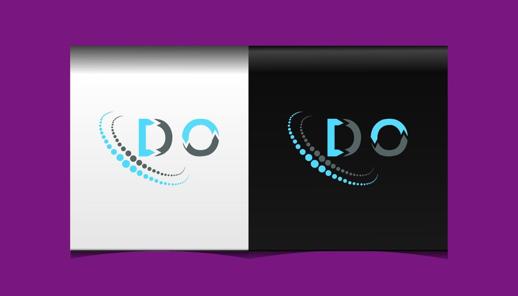 DO letter logo creative design. DO unique design. vector