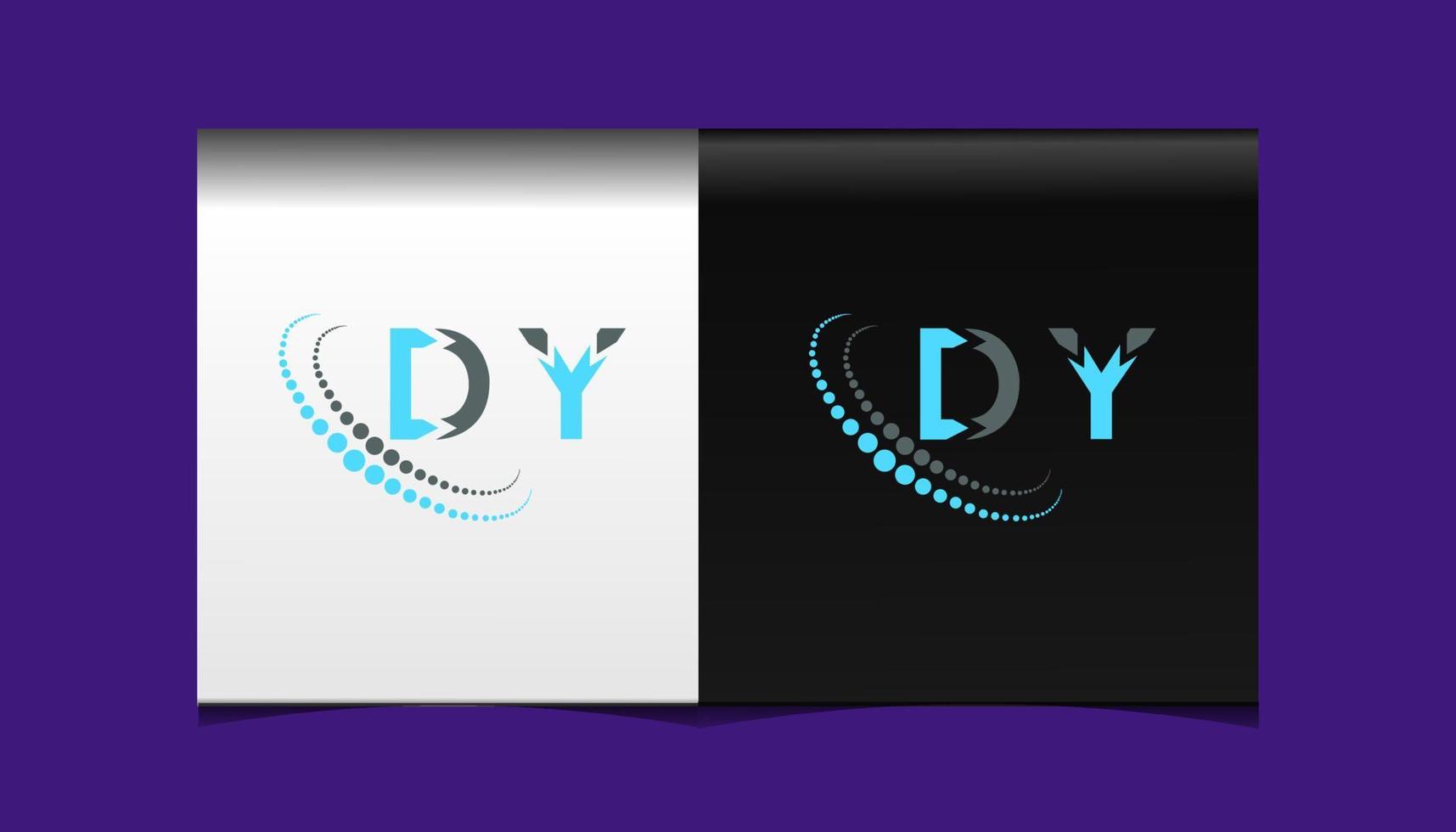 DY letter logo creative design. DY unique design. vector