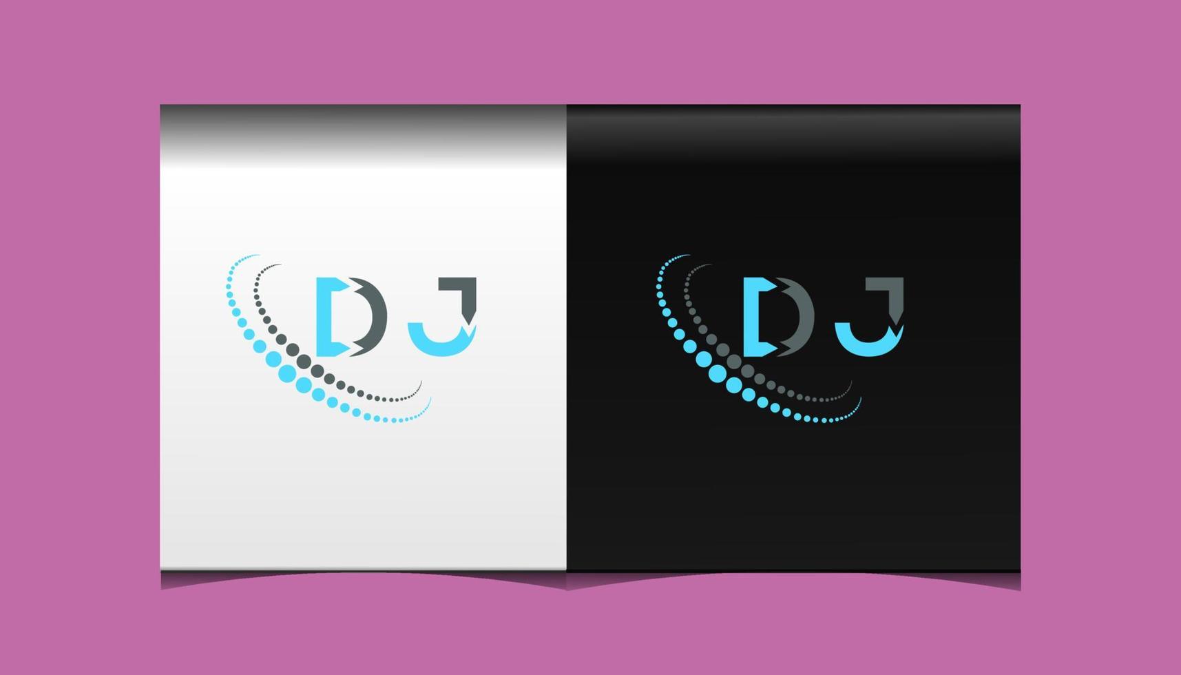 DJ letter logo creative design. DJ unique design. vector