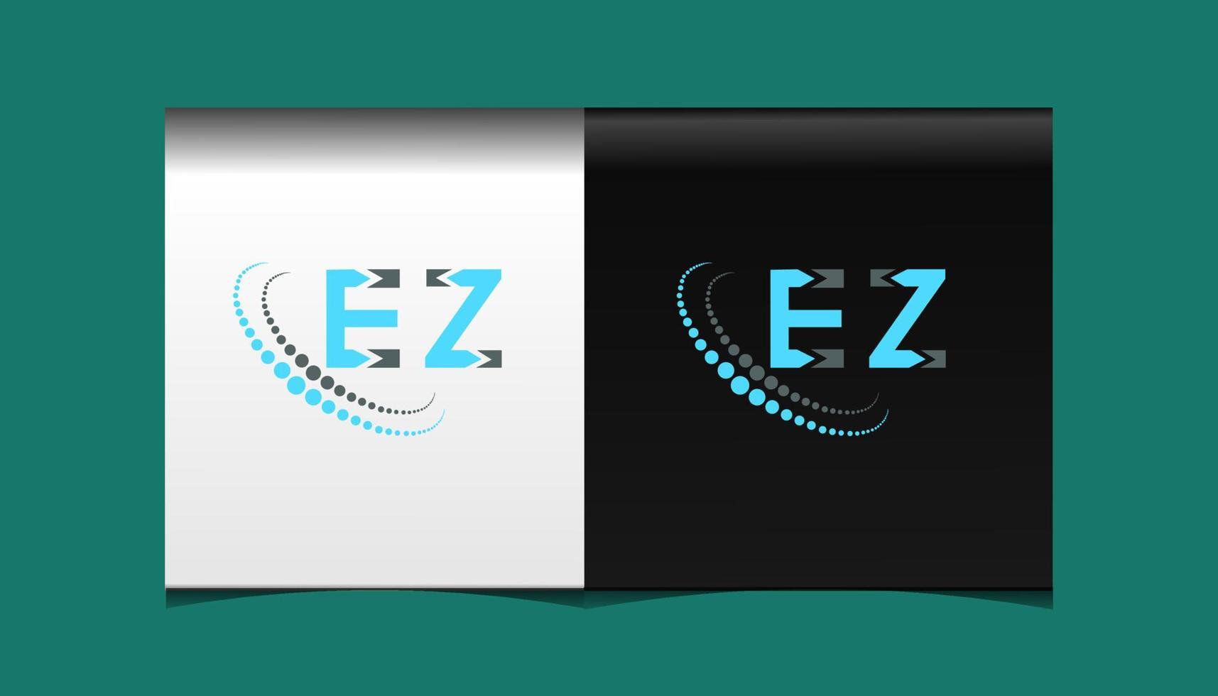 EZ letter logo creative design. EZ unique design. vector