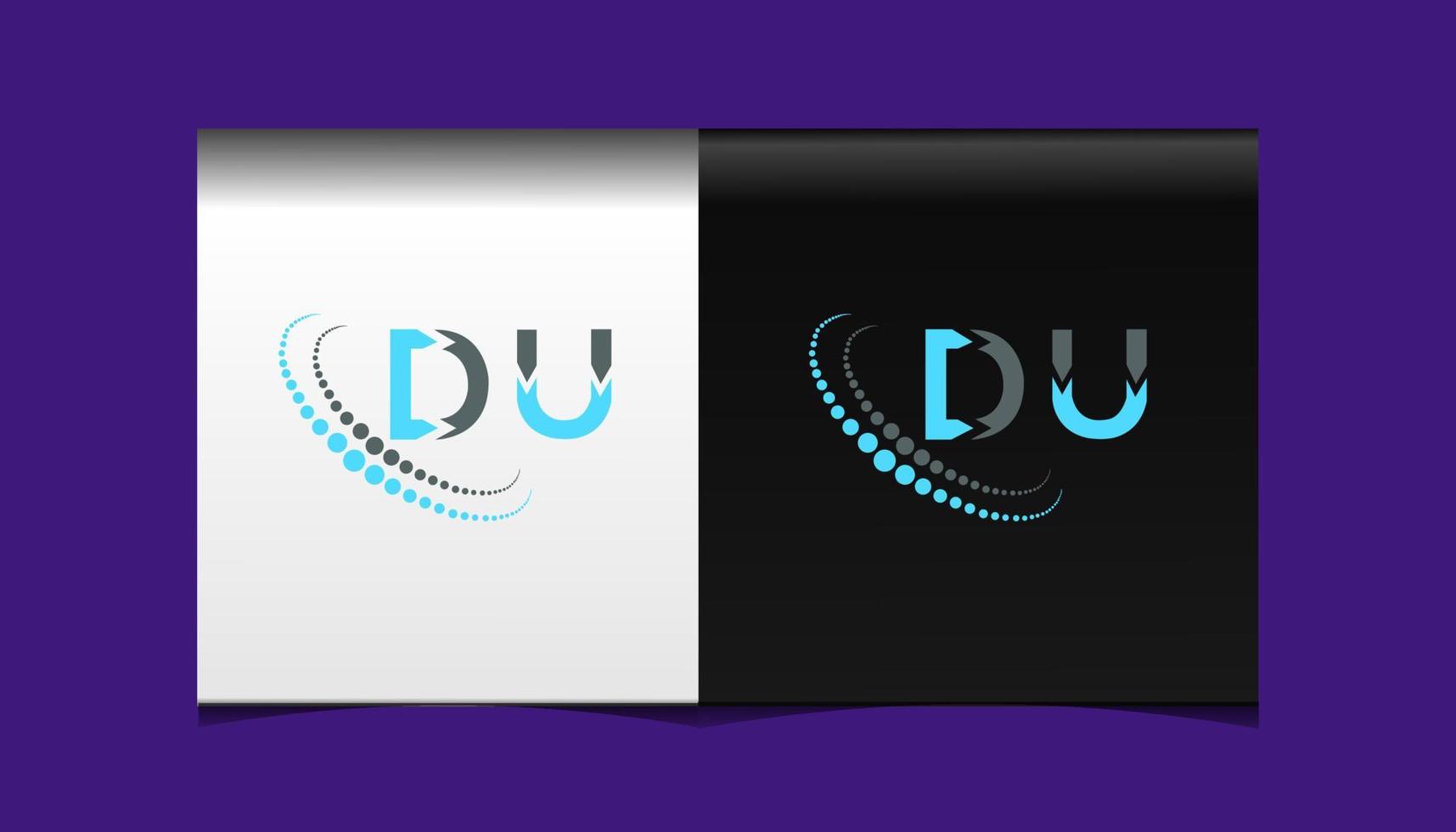 DU letter logo creative design. DU unique design. vector