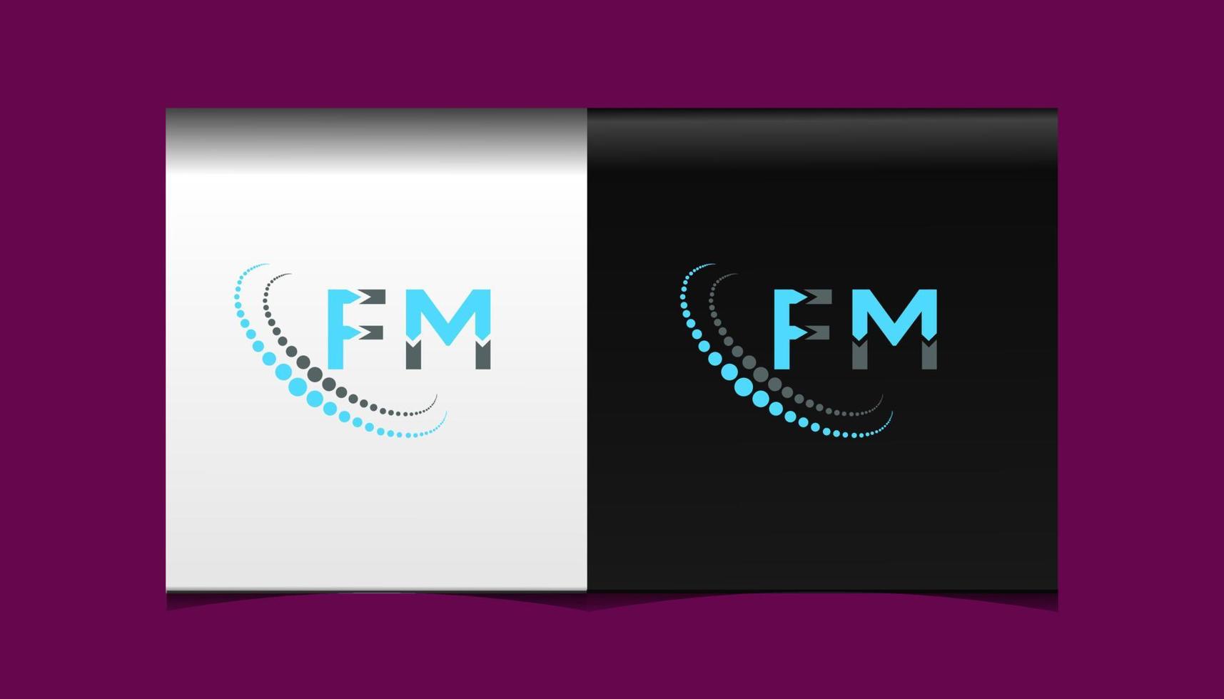 FM letter logo creative design. FM unique design. vector
