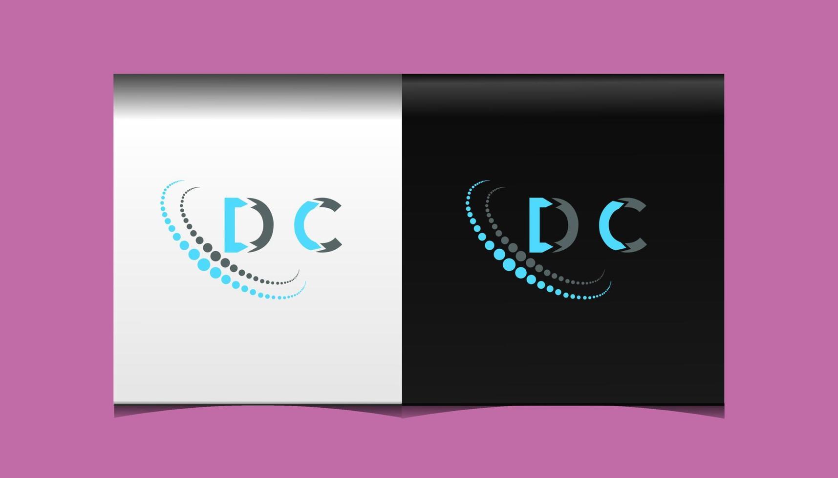 DC letter logo creative design. DC unique design. vector