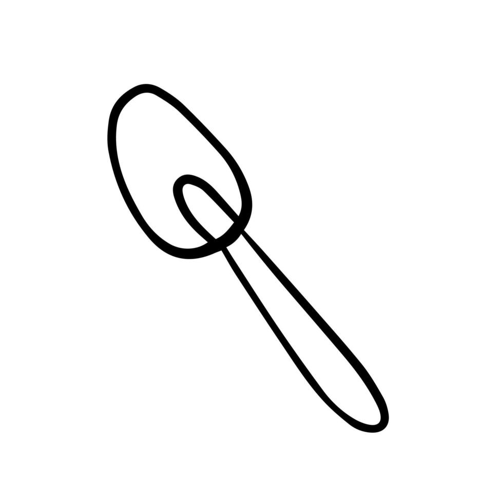 kitchen tool. Doodle pastry spatula vector