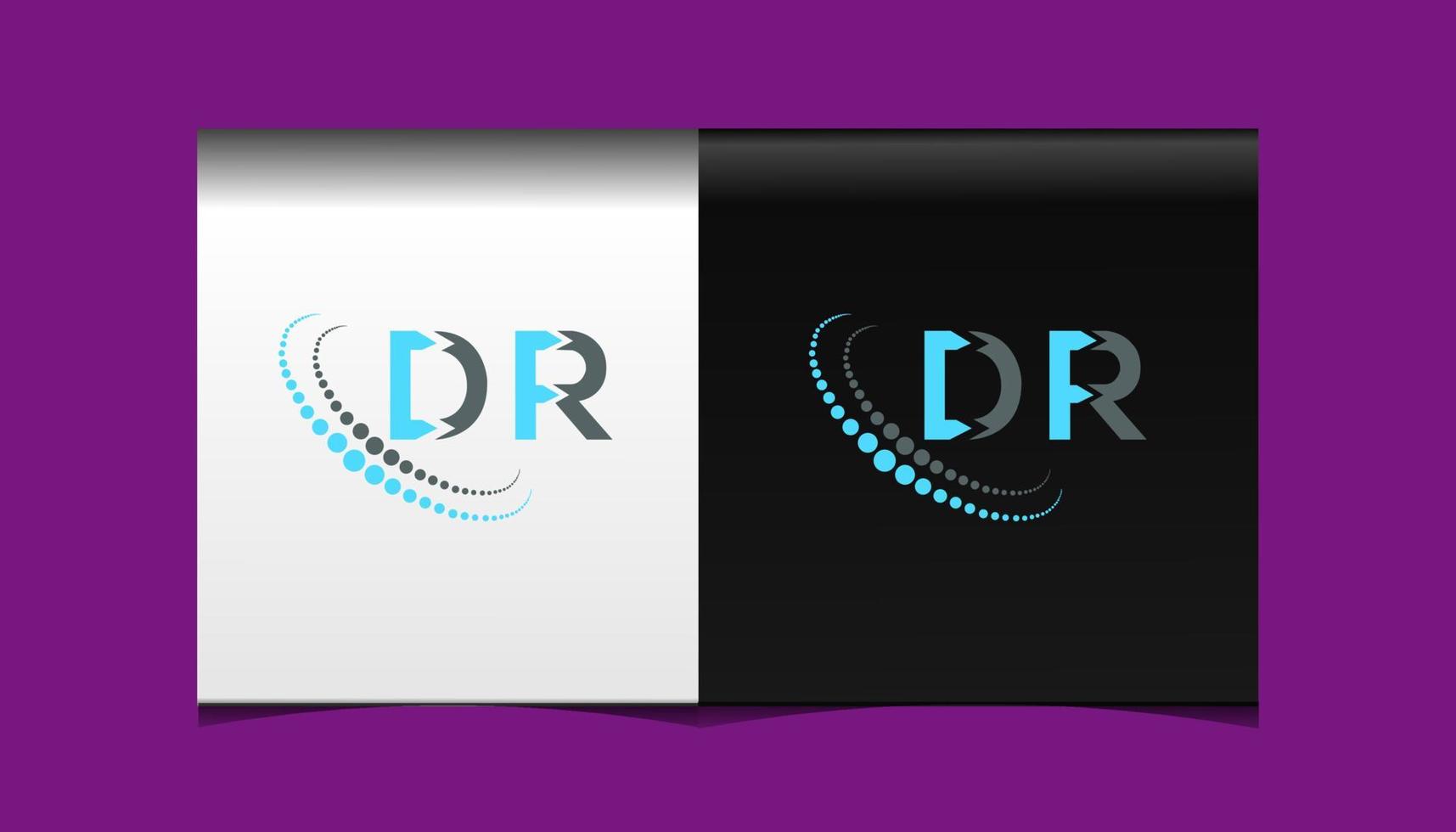 diseño creativo del logotipo de la letra dr. dr diseño único. vector