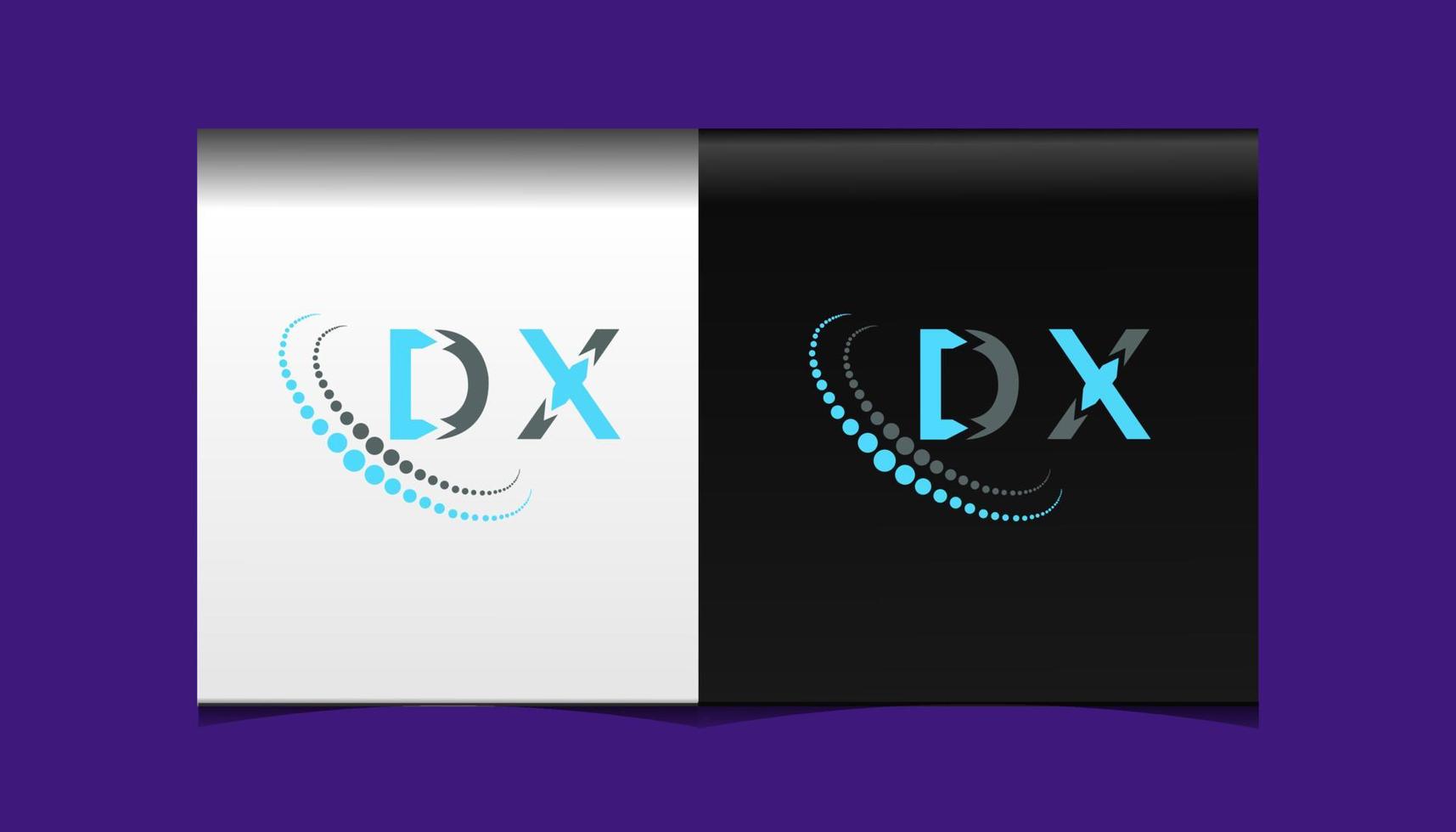 DX letter logo creative design. DX unique design. vector