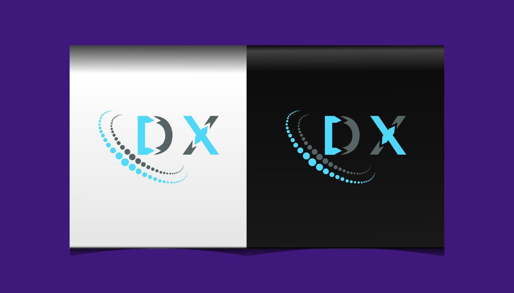 diseño creativo del logotipo de la letra dx. diseño único dx. vector