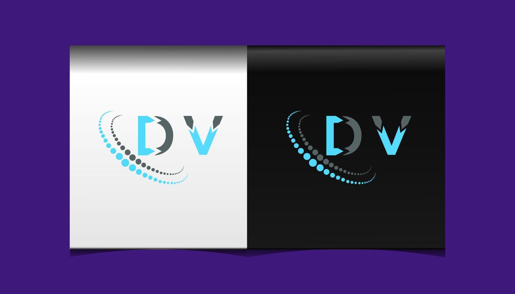 diseño creativo del logotipo de la letra dv. diseño único dv. vector