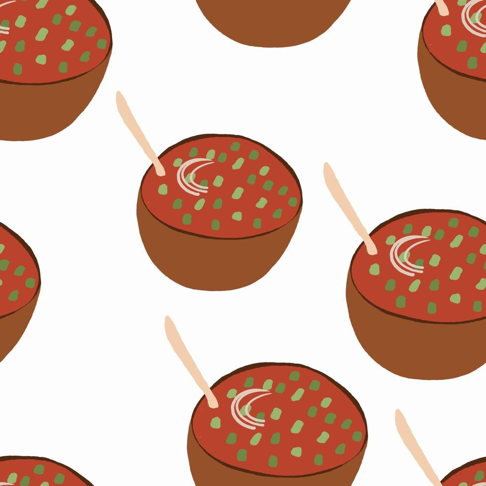 Seamless pattern Homemade pico de gallo with tomatoes vector