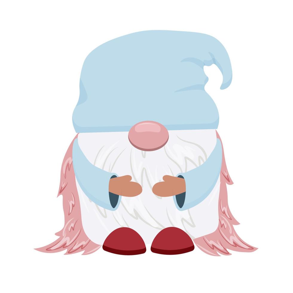 Saint Nicholas Day character isolated on white. Gnome angel. assistant of St. Nicholas. Sinterklaas Eve. vector