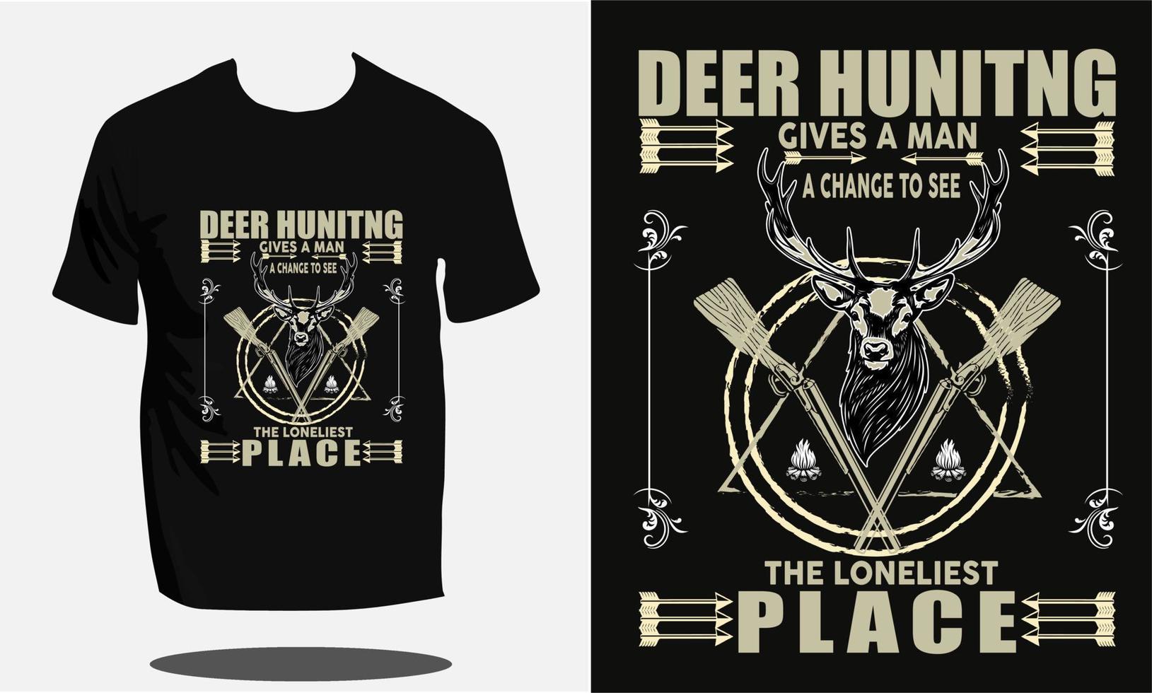 Hunting T shirt Design or Hunting T shirt Design Template or Hunting Vector for t shirt